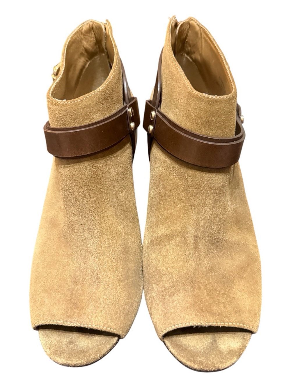 Vince Camuto Signature Nikoletta Suede Peep Toe Booties Women’s 9.5M - Picture 1 of 7